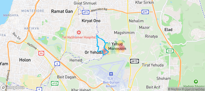 מפת חום של מחירי הנדל"ן בשכונת נוה מונוסון, יהוד מונוסון — אזורים יקרים בגווני חם, אזורים זולים בגווני קר