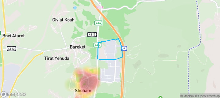 מפת חום של מחירי הנדל"ן בשכונת צפון מזרח, שהם — אזורים יקרים בגווני חם, אזורים זולים בגווני קר
